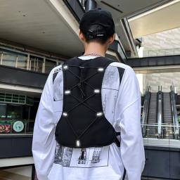Bolsa de telefone de armazenamento reflexiva tática, suporte funcional do telefone leve, colete mochila, colete de trabalho para ciclismo e corrida - Image 4