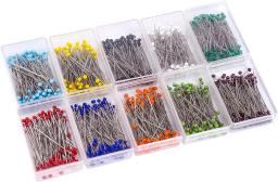 Cabeça Multicolor Pinos De Costura, Bola De Vidro, Pinos Quilting Retos com Cabeças De Pérola, Artesanato DIY, 38mm, 100Pcs por Caixa - Image 6