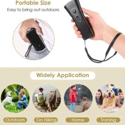 LED ultra-sônico Anti-Bark Agressivo Dog Repeller, Pet Repeller, latindo rolha, dissuasor, trem, 2 em 1, cabeça dupla, parar bark dissuasores - Image 3