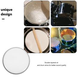 Kit de bateria almofada de prática acessórios translúcidos almofadas de pele de mão de percussão filme de poliéster fino para jazz - Image 5