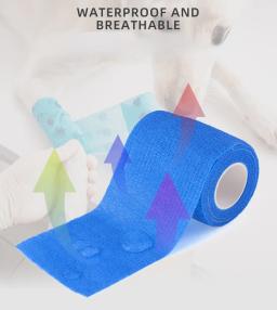 Bandagem elástica auto-adesiva para Pet, Protetor de capa não tecida, Fita esportiva retrátil ao ar livre, Bandagem auto-adesiva para cachorro - Image 5