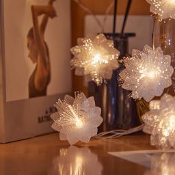 LED fibra óptica fada luz, bateria operado guirlanda, decoração de Natal, festa de ano novo, flores artificiais, festão - Image 5