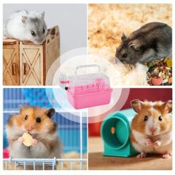 Transportadora de Viagem Multifuncional, Gaiola Portátil, Suprimentos Pequenos Animais, Hamster, Cobaia - Image 5