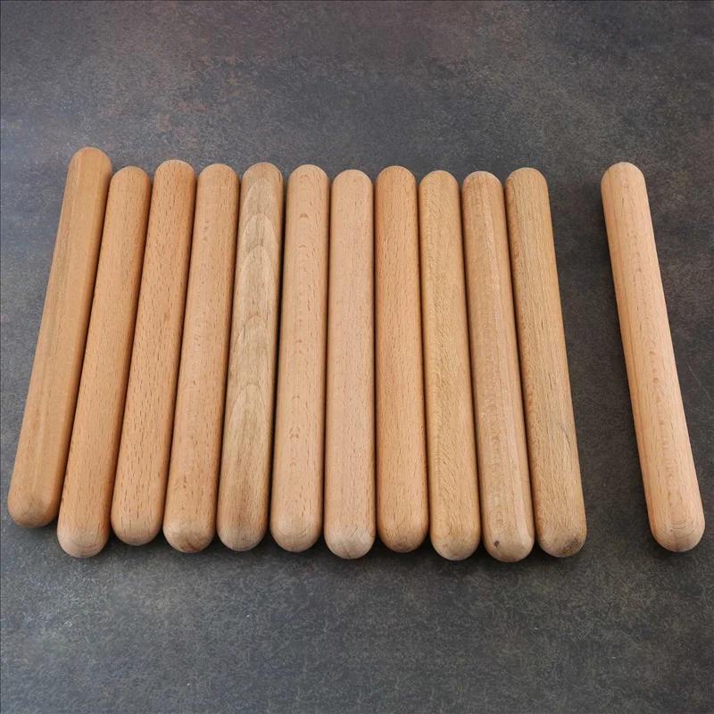 Instrumento De Percussão Musical Para Crianças, Claves De Madeira, Bastões De Ritmo, Brinquedo, 6 Pares - Image 1