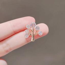 Broches De Flor De Cristal Para Mulheres, Broches De Coração De Luxo, Alfinete De Lapela De Cristal, Emblemas De Roupas, Presente De Jóias Corsage, Moda - Image 5