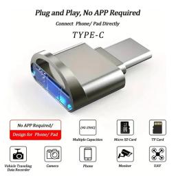 Leitor de cartão móvel tipo C TF Liga de zinco USB 3.1 Tipo-C Xiaomi Huawei Samsung Laptop Leitor de cartão OTG multifuncional - Image 4