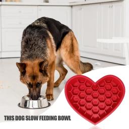 Alimentador De Cão De Silicone Em Forma De Amor, Aprimorado O ritmo de refeição, Tigela de comida para gato, Alimentador Anti-Asfixia com Ventosa - Image 4