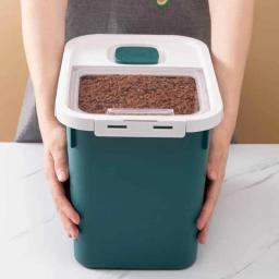 Recipiente De Armazenamento De Alimentos Para Animais De Estimação, Recipiente De Armazenamento De Alimentos Para Cães e Gatos, Ar Apertado, Sem Odor, 10kg, 22lb - Image 5