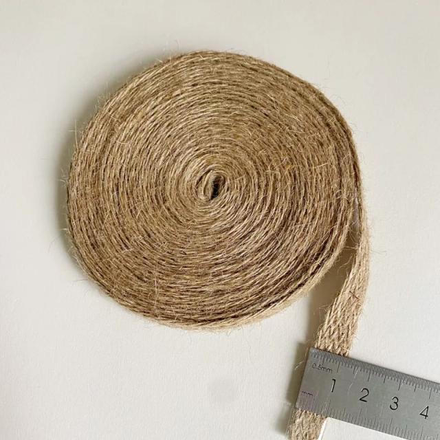 Cabos de juta trançados para decoração, macramé e artesanato DIY com corda de cânhamo natural