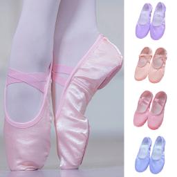 Meninas sapatos de balé crianças chinelos de dança profissional cetim sola macia ballet dança meninas feminino ballet yoga ginásio sapatos de dança - Image 1