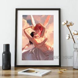 Anime japonês motosserra homem cartaz fã presente aki hayakawa e anjo diabo pintura impressões em tela casa arte da parede decoração - Image 4