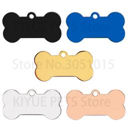 Aço inoxidável osso Dog ID Tag Keychain, Gravado Pet ID Name Tag, Collar Tags Pendant Keyring, Pet Acessórios, 20pcs - Image 6