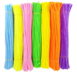 100 pçs 30cm fio torcido chenille hastes limpadores de tubulação criança vara de pelúcia tiras brinquedos educativos material artesanal diy artesanato suprimentos - Image 6