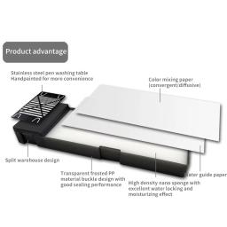 Conjunto de tintas à base de água para pintura acrílica, ferramenta para colorir, pigmentação, caixa hidratante, suprimentos DIY Hobby, paleta úmida - Image 5