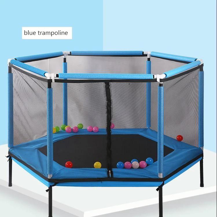 Trampolim para Crianças, Exercício, Equipado com Rede Protetora, Esportes Indoor, Entretenimento, Suporte 120 kg - Image 1
