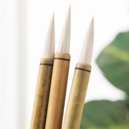 2 pçs cerâmica argila branca nuvem escrita escova de bambu pólo pintura cor enchimento cerâmica diy overglaze/underglaze pintura ferramentas - Image 3