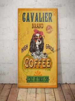 Vintage cavalier king charles spaniel sinal de metal retro café decoração da parede para casa bar pub café x Polegada placa estanho - Image 2