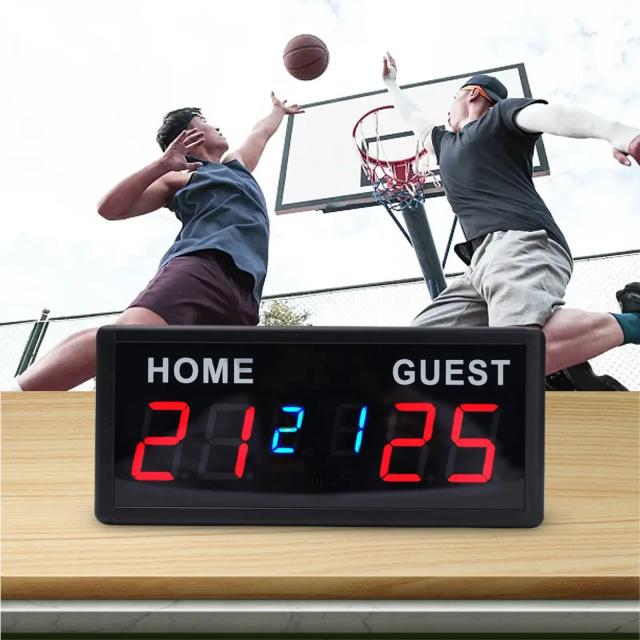 Placar Digital Interativo para Basquete e Futebol Eletrônico com Controle Remoto e Recursos para Esportes de Equipe