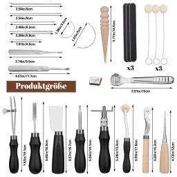 Fenrry-Ferramentas De Trabalho De Couro Com Borda Para Iniciantes, Ferramentas De Artesanato De Couro, Ferramentas De Costura De Skiver, 37PCs - Image 2