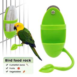 Alimentador De Alimentos De Papagaio Com Perching Frame Alimentador De Gaiola De Pássaro Divertido Brinquedo de plástico Suprimentos de alimentação para animais de estimação - Image 1