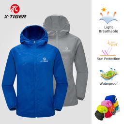 X-TIGER acampamento à prova de vento jaqueta reflexiva ultra leve protetor solar caminhadas montanhismo das mulheres dos homens roupas esportivas ao ar livre - Image 1