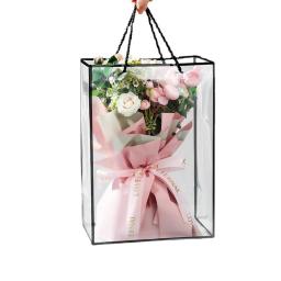 2 pçs sacos de presente sacos de compras sacolas caixa de presente dobrável buquê floral caixa de embalagem de papelão decoração para festa de aniversário de casamento - Image 6