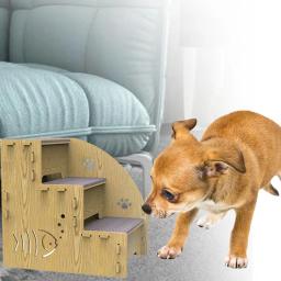 Rampa antiderrapante de madeira para animais de estimação, escadas destacáveis, escada de cama, sofá, gatinho, carro, cães e gatos internos, degraus - Image 1