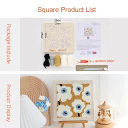 Kit de bordado flor para iniciantes, agulha perfuradora, fios de pintura, caneta mágica ajustável, aro para tapete, moldura do ponto cruz, ferramentas DIY - Image 3