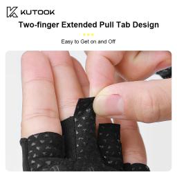 Kutook luvas de fitness masculinas e femininas com quatro dedos, respirável, antiderrapante, absorção de choque, yoga, haltere, ciclismo, luvas esportivas - Image 4