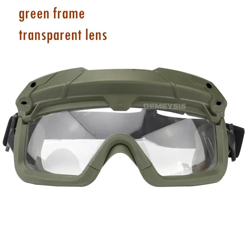 Óculos tático à prova de vento proteção caça tiro treinamento óculos segurança aitsoft paintball combate óculos claros - Image 1