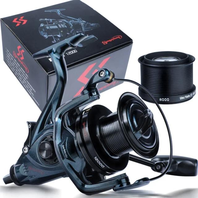 Sougayilang Carretilha 9000-12000 Metal Completo Jigging Trolling Long Shot Casting Água Salgada Surf Pesca Mar Grande