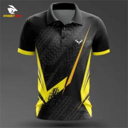 Polo de golfe respirável masculino, manga curta, secagem rápida, badminton, tênis, lapela, esportivo, casual, moda verão - Image 2