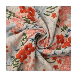 Tecido De Linho De Algodão Bordado Flor, Pano De Costura, Fabricação De Vestidos, Pano De Roupa - Image 4
