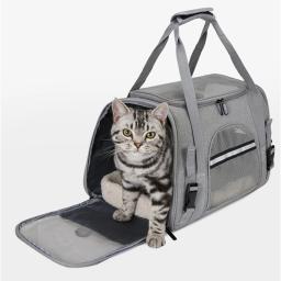 Novo saco de transporte para cães mochila lateral macia gato portadores de animais de estimação sacos de viagem para cães transporte aprovado pela companhia aérea para cães pequenos gatos de saída - Image 5