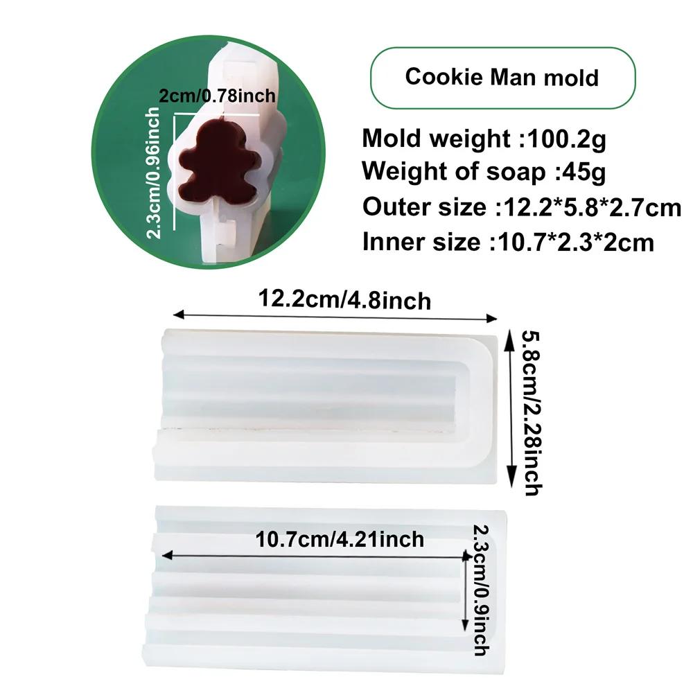 Natal tubo de silicone coluna sabão vela molde mini boneco de neve sino floco de neve forma da árvore de natal incorporar sabão fazendo suprimentos molde de tubulação - Image 1