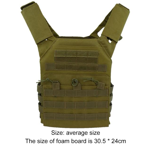 Colete Tático 600D à Prova d'Água para Jogos ao Ar Livre - Armadura Corporal Leve com Sistema Molle e Transporte de Placas para CS e Selva