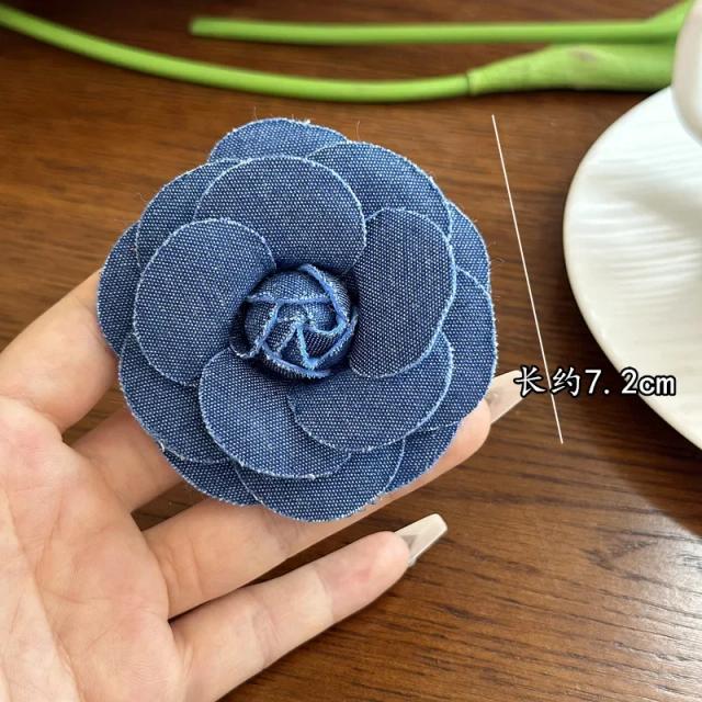 Broches de Flor Rosa de Tecido Artesanal para Mulheres - Acessórios Vintage de Moda Camélia para Lapela e Corsage
