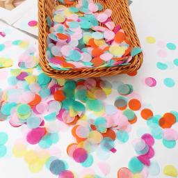 Confete de papel tecido redondo, adequado para Popper, biodegradável, suprimentos para festa de casamento, polvilha preto e branco, 30 g - Image 5