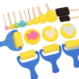 Para crianças Arte e Artesanato Aprender Brinquedos Educativos Kids Drawing Toys Kits DIY Esponja Pintura Escova Selo Stencil Selos - Image 4