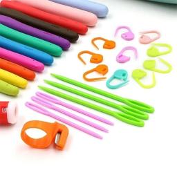 Conjunto ergonômico de crochê para iniciantes, Kit extra longo, agulhas de crochê, tricô, acessórios tricot, confortável - Image 4