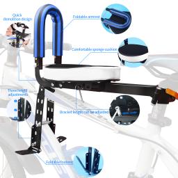 Peças de sela de bicicleta destacáveis para crianças, Assento do guidão, Assento de segurança para crianças - Image 1