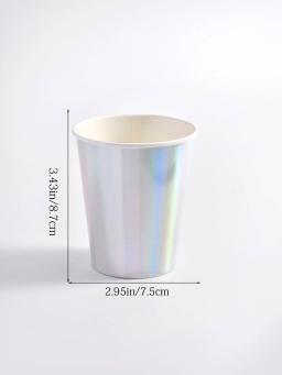 Copos De Papel Descartáveis Para Festa De Aniversário, Laser, Coloridos, 10 unid, 20 unid, 30 unid - Image 5