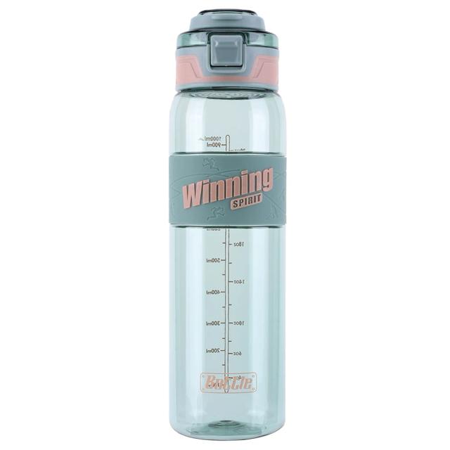 Garrafa de Água Motivacional Reutilizável com Alça para Esportes e Viagens - 1000ml