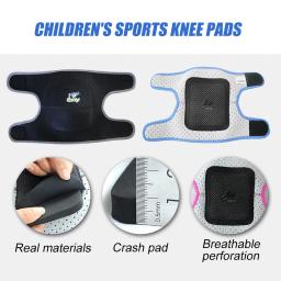 1 par crianças joelheiras com almofadas sbr espessadas ajustável anti-deslizamento joelheiras para crianças macias joelheiras para hóquei de futebol de voleibol - Image 4