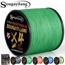 Sougayilang-linha de pesca trançada, tudo para água salgada, pesca marítima, Multifilament PE, 4X, 100 m, 300m, 5 cores, 66LB - Image 1