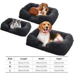 Plush confortável durável sofá cama para animais de estimação, fundo Nonskid, cão ortopédico camas, tamanho médio gato camas - Image 2