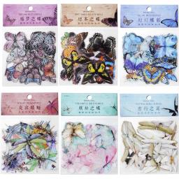 Transparente borboleta adesivos, asas decorativas, resina epóxi enchimento, artesanato DIY, livro, decoração de casa, 40pcs por saco - Image 1