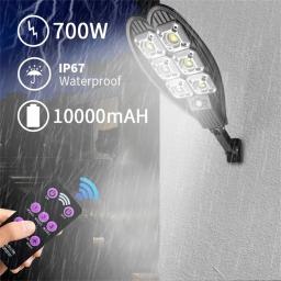108 COB Lâmpada de rua com sensor 3 modos de iluminação Lâmpadas solares de segurança à prova d'água para ambientes externos para luz de controle remoto de caminho de pátio de jardim - Image 2