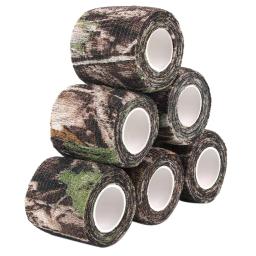 Fita de camuflagem auto-adesiva para camping, caça, bicicleta, telescópio, camo, atadura do estiramento, 6 rolo - Image 1