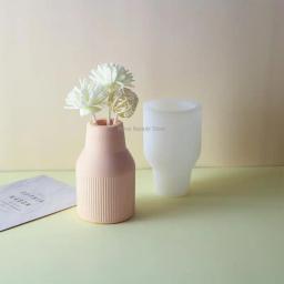 Silicone Handmade Escultura Molde, DIY Vaso, Vaso De Flores, Artesanato De Gesso, Resina Fundição, Decoração Para Casa - Image 5